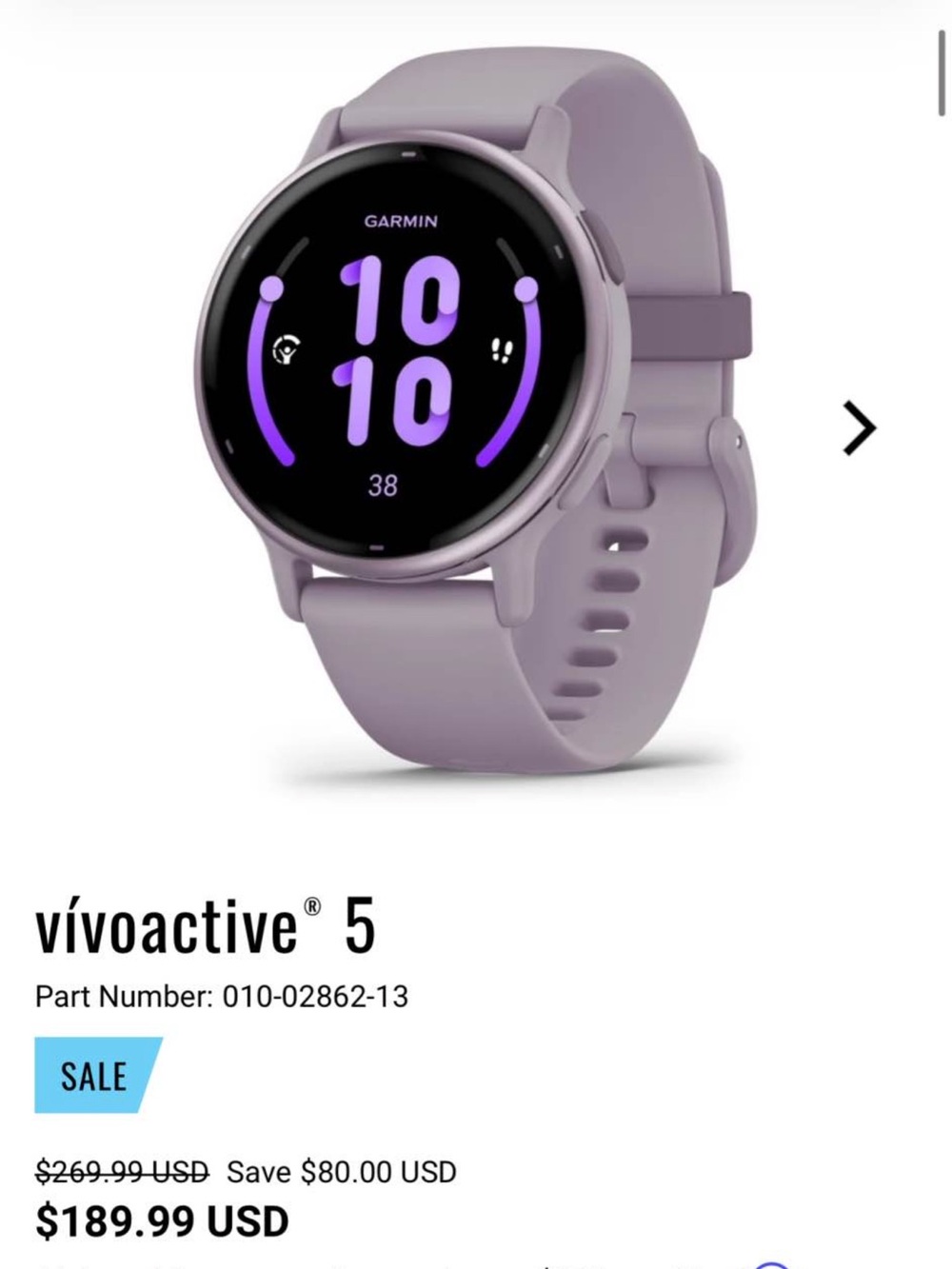 garmin vívoactive 5 Smartwatch - metallic orchid